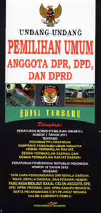 Image of Undang-Udang Pemilihan Umum Anggota DPR, DPD, dan DPRD