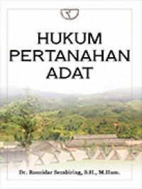 Image of Hukum Pertanahan Adat