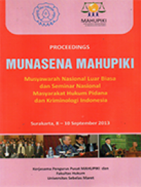 Image of Prosiding: Musyawarah Nasional Luar Biasa dan Seminar Nasional Masyarakat Hukum Pidana dan Kriminologi Indonesia