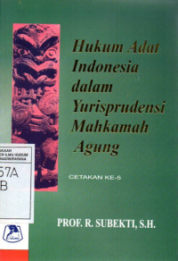 Image of Hukum Adat Indonesia Dalam Yurisprudensi Mahkamah Agung