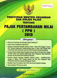 Image of Peraturan Menteri Keuangan dan Dirjen Pajak Tentang Pajak Pertambahan Nilai PPN 2013