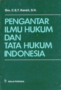 Image of Pengantar Ilmu Hukum dan Tata Hukum Indonesia