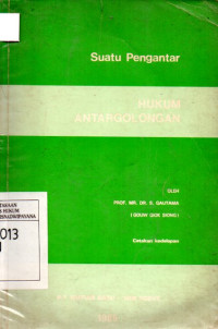 Image of Hukum Antargolongan Suatu Pengantar