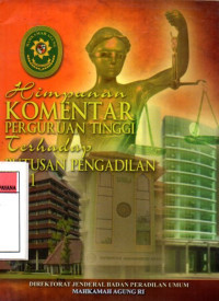 Image of Himpunan Komentar Perguruan Tinggi Terhadap Putusan Pengadilan 2011