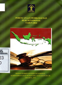 Image of Perencanaan Pembangunan Hukum Nasional Tahun 2014