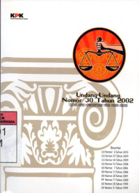 Image of Undang-Undang Nomor 30 Tahun 2002 Tentang Komisi Pemberantasan Tindak Pidana Korupsi