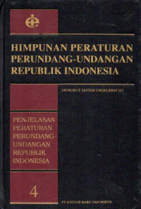 Image of Himpunan Peraturan Perundang-Undangan Republik Indonesia Menurut Sistem Engelbrecht 4