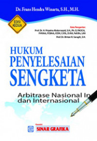 Image of Hukum Penyelesaian Sengketa Arbitrase Nasional Indonesia dan Internasional