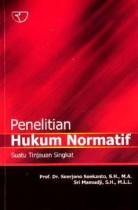 Image of Penelitian Hukum Normatif: Suatu Tinjauan Singkat