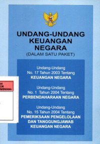 Image of Undang-Undang Keuangan Negara (Dalam Satu Paket)
