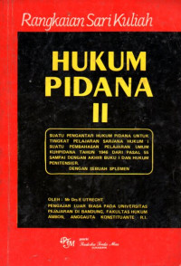 Image of Rangkaian Sari Kuliah Hukum Pidana II
